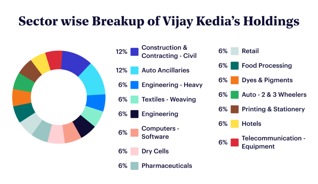 Vijay Kedia Portfolio sector-wise breakup