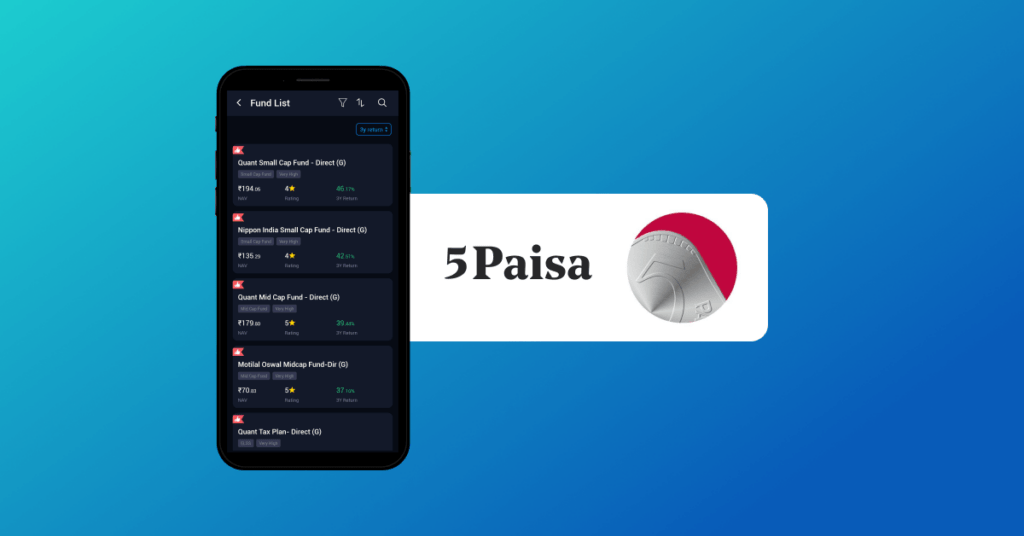 Invest in the top investments with 5paisa, the best mutual fund app. 