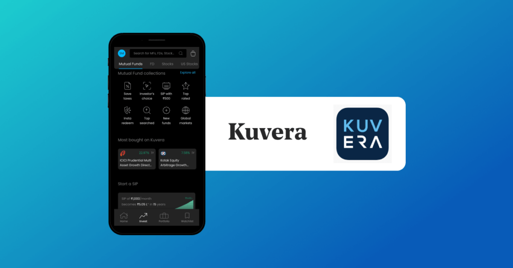 Kuvera is another excellent application for mutual funds. 