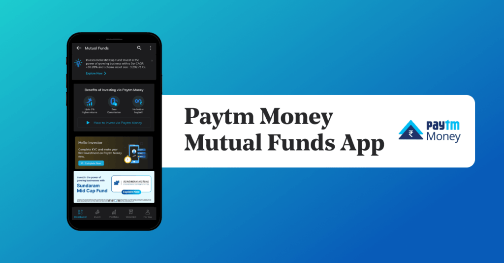 Paytm Money is considered one the best direct mutual fund app. 